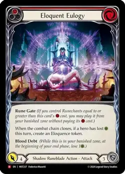 Flesh and Blood TCG Eloquent Eulogy MST237 Majestic Regular NM MST - Image 1