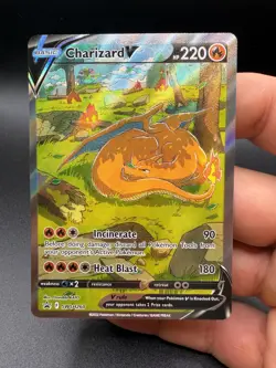 NM Pokemon TCG Charizard V 220 HP Holo Promo SWSH Sword & Shield SWSH260 - Image 1