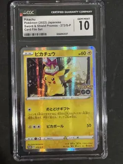PIKACHU PROMO CGC GEM MINT 10 -2022 272/S-P Card File Set Japanese - Pokemon - Image 1