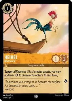 Heihei - Boat Snack 7/204 NM Foil Disney Lorcana - Image 1