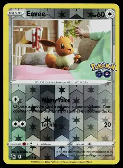 Pokemon Card Pokemon GO Eevee 054/078 Reverse Holo Common - Image 1