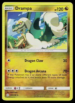 Pokemon Card Cosmic Eclipse Drampa 159/236 Rare - Image 1