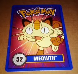 Meowth Pokemon Card (StickerU) Betty Crocker Fruit Roll-ups 1998 - Image 1