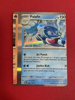 Palafin 062/197 HOLO Obsidian Flames Pokemon TCG Card ERROR MISCUT - Image 1