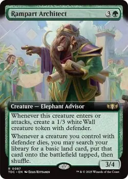 Rampart Architect (Extended Art) Near Mint 87 Tarkir: Dragonstorm REG - Image 1