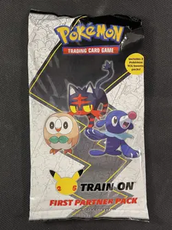 Pokemon Cards Train on First Partner Pack Sealed Rowlett Litten Popplio - Image 1