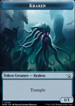 Kraken Token March of the Machine Tokens (MOM) 4 MTG Regular - Image 1