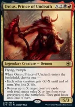 Orcus, Prince of Undeath Adventures in the Forgotten Realms 229 MTG Regular - Image 1