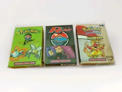 Pokemon WOTC Theme Deck Box Lot Lightning Bug Trouble Lockdown NO CARDS - Image 1