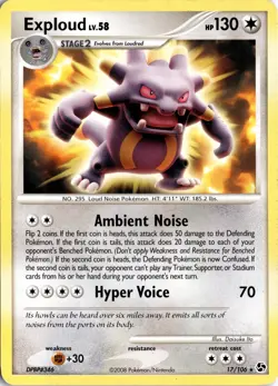 Exploud 17/106 Great Encounters Pokemon Card TCG - Image 1