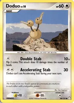 Doduo 80/123 Mysterious Treasures Pokemon Card TCG - Image 1