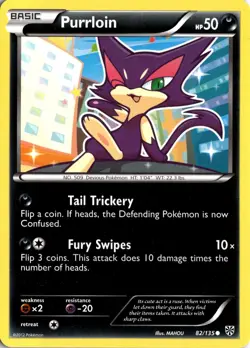 Purrloin (82) 82/135 Plasma Storm Pokemon Card TCG - Image 1