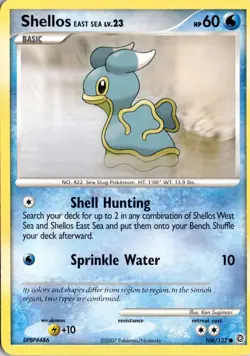 Shellos East Sea 106/132 Secret Wonders Pokemon Card TCG - Image 1