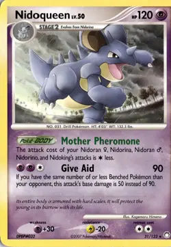 Nidoqueen 31/123 Mysterious Treasures Pokemon Card TCG - Image 1