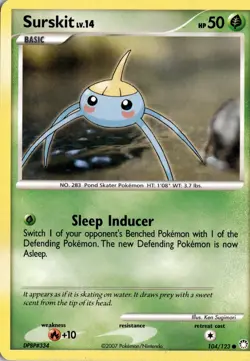 Surskit 104/123 Mysterious Treasures Pokemon Card TCG - Image 1