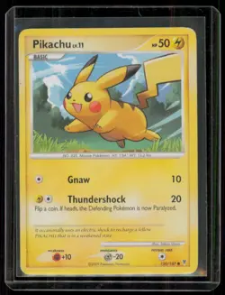 Pikachu 120/147 Supreme Victors Common 2009 Pokemon Card TCG - Heavy Play - Image 1