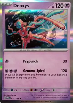 074/182 DEOXYS | RARE HOLO | PARADOX RIFT POKEMON CARD - Image 1