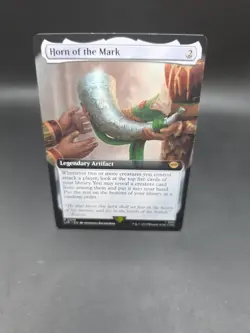 Magic the Gathering LoTR #R0378 Horn of the Mark Bordeless Rare Regular LP - Image 1