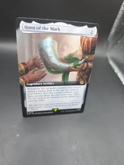 Magic the Gathering LoTR #R0378 Horn of the Mark Bordeless Rare Regular LP - Image 2