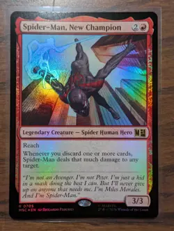 Spider-Man, New Champion FOIL RARE Marvel Super Heroes 0705 MTG - Image 1