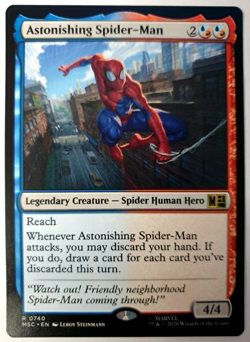 Astonishing Spider-Man - Rare - MTG Marvel Super Heroes Commander - 0740 NM - Image 1