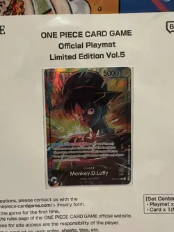 ONE PIECE CARD GAME Official Playmat Limited Edition Vol.5 w/ Luffy Promo Sealed - Image 3