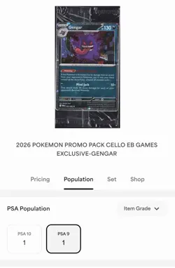 Pokemon Gengar 050/088 EB Games Stamped Promo Exclusive Sealed PSA 9 (POP 1) - Image 3