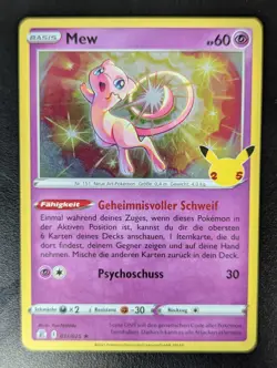 Mew Holo Pokemon Pokemon Karte Deutsch 011/025 Celebrations Near Mint 2021 - Image 1