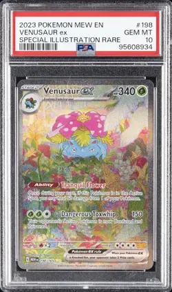 2023 POKEMON MEW EN-151 SPECIAL ILLUSTRATION RARE #198 VENUSAUR EX PSA 10 - Image 1