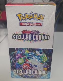 Pokemon TCG Stellar Crown half Booster Box factory sealed new ripped plastic - Image 1