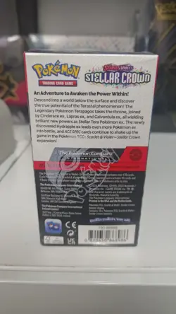 Pokemon TCG Stellar Crown half Booster Box factory sealed new ripped plastic - Image 2