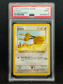 1999 Pokemon Base Set Doduo #48 Shadowless PSA 9 - Image 1
