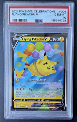 2021 POKEMON CELEBRATIONS #006 FLYING PIKACHU V PSA 10 GEM MT - Image 1