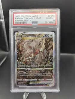 2023 Pokemon Sword And Shield Crown Zenith HSN. Zoroark VSTAR #GG56 FA PSA 10 - Image 1