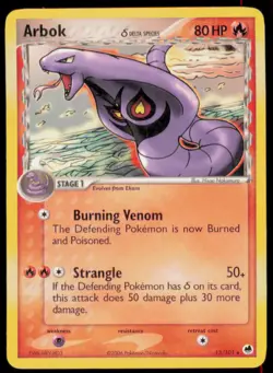 Arbok 13/101 Rare Dragon Frontiers Pokemon Heavily Played - Image 1