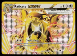 Raticate BREAK 89/122 BREAK Rare BREAKpoint Pokemon Moderately Played - Image 1