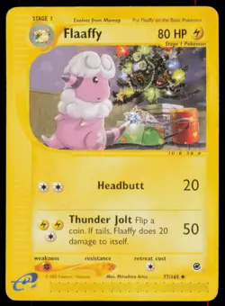 Flaaffy 77/165 Uncommon Expedition Base Set Pokemon Heavily Played - Image 1