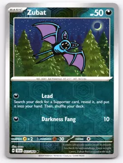 2024 POKEMON ZUBAT SHROUDED FABLE 027/064 REVERSE HOLO COMMON NM A3933 FREE S&H - Image 1