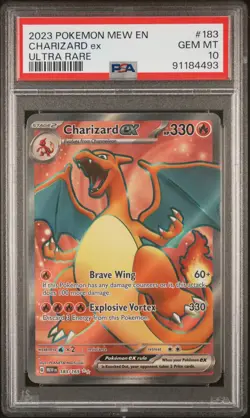 Charizard EX 183/165 Ultra Rare 151 Pokemon PSA 10 - Image 1