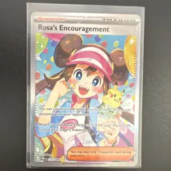 Rosa's Encouragement Cosmic Eclipse Secret Rare Full Art Holo 123/088 - Image 1