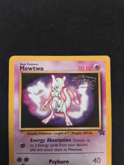 LP Pokemon TCG Mewtwo 3 Black Star Promo First Movie Edition WOTC Stamped - Image 2