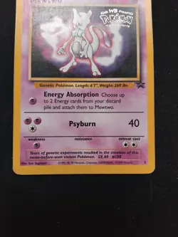 LP Pokemon TCG Mewtwo 3 Black Star Promo First Movie Edition WOTC Stamped - Image 3