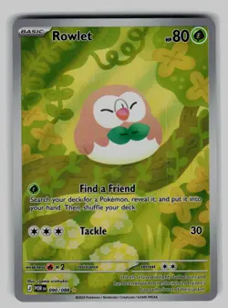 Rowlet 090/088 Holo Illustration Rare Perfect Order Pokemon Near Mint - Image 1
