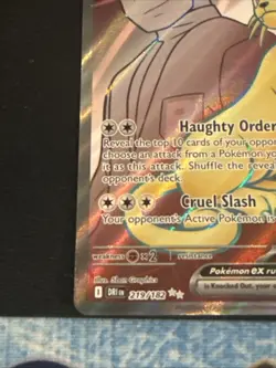Pokemon TCG Destined Rivals Team Rocket's Persian Ex 219/182 Ultra Rare Full Art - Image 2