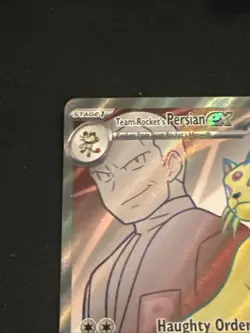 Pokemon TCG Destined Rivals Team Rocket's Persian Ex 219/182 Ultra Rare Full Art - Image 5