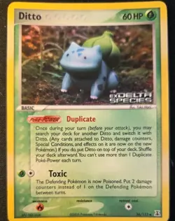 Pokemon TCG Ditto (Bulbasaur) 36/113 EX Delta Species Stamped Reverse Holo Foil - Image 1
