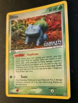 Pokemon TCG Ditto (Bulbasaur) 36/113 EX Delta Species Stamped Reverse Holo Foil - Image 2