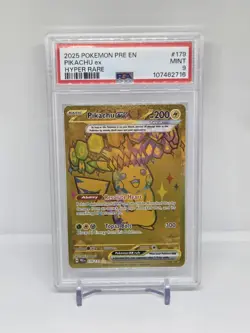 2025 Pokemon S&V Prismatic Evolutions Pikachu ex Hyper Rare PSA 9 #179/131 - Image 1