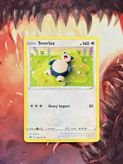 Snorlax 109/159 Rare Crown Zenith Pokemon Card Near Mint Yarn Knit 🧶 - Image 2