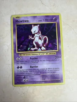 Pokemon Mewtwo TCG Card Evolutions Cracked Ice Holo, 51/108 - Image 1